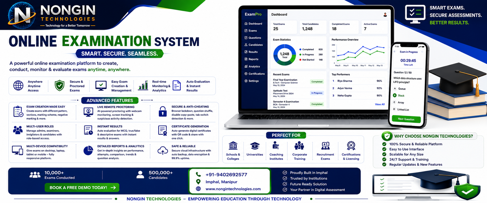 Online examination system by NONGIN Technologies